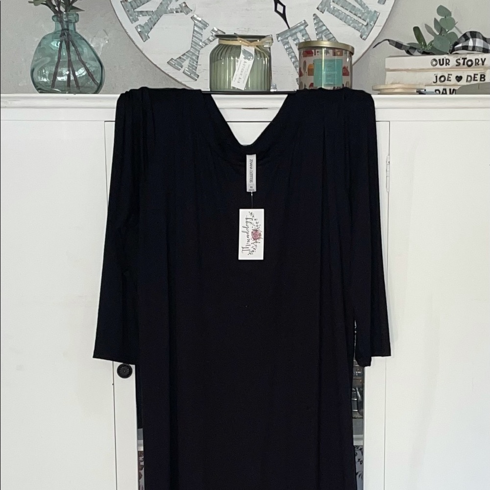 NWT long black dress 3X